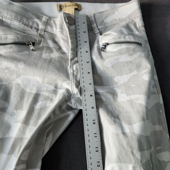 Democracy Camo Pants Womens Size 4 White Gray Camo AB Technology Stretch Skinny - Picture 4 of 9